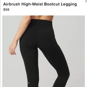 Like new Alo High Waist Bootcut Leggings, Size small.